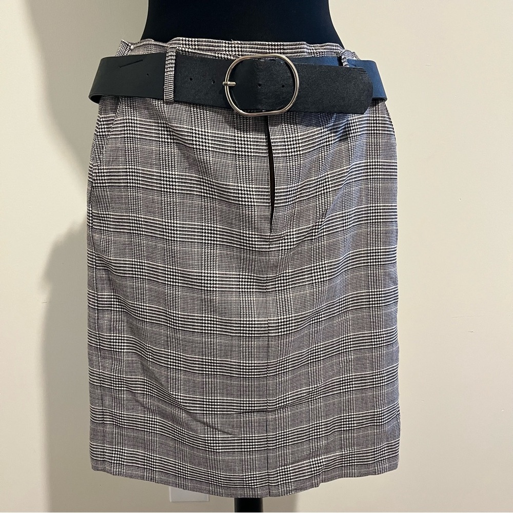 NWT barIII MILAN camel multi tweed pencil skirt with pockets size 6
